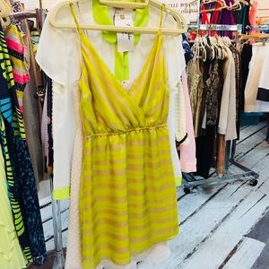 Wendy Katlen 100% Silk Spaghetti Strap Lined Dress